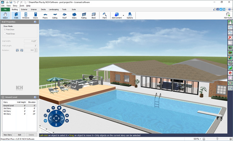 screenshot of DreamPlan Home Design Software